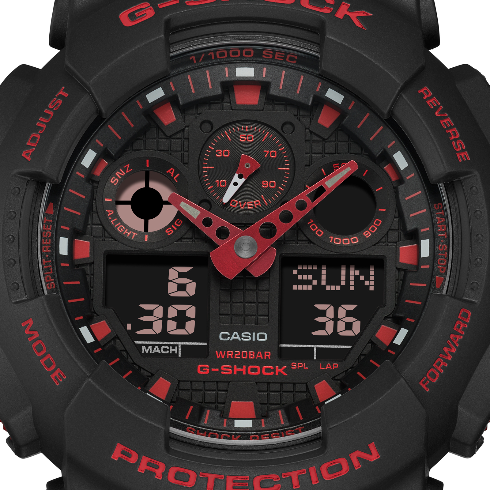 Reloj G-SHOCK GA-100BNR-1ADR Resina Hombre Negro