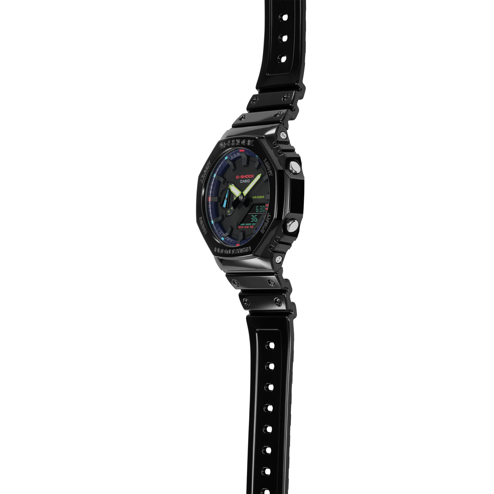 Reloj G-SHOCK GA-2100RGB-1ADR Carbono/Resina Hombre Negro