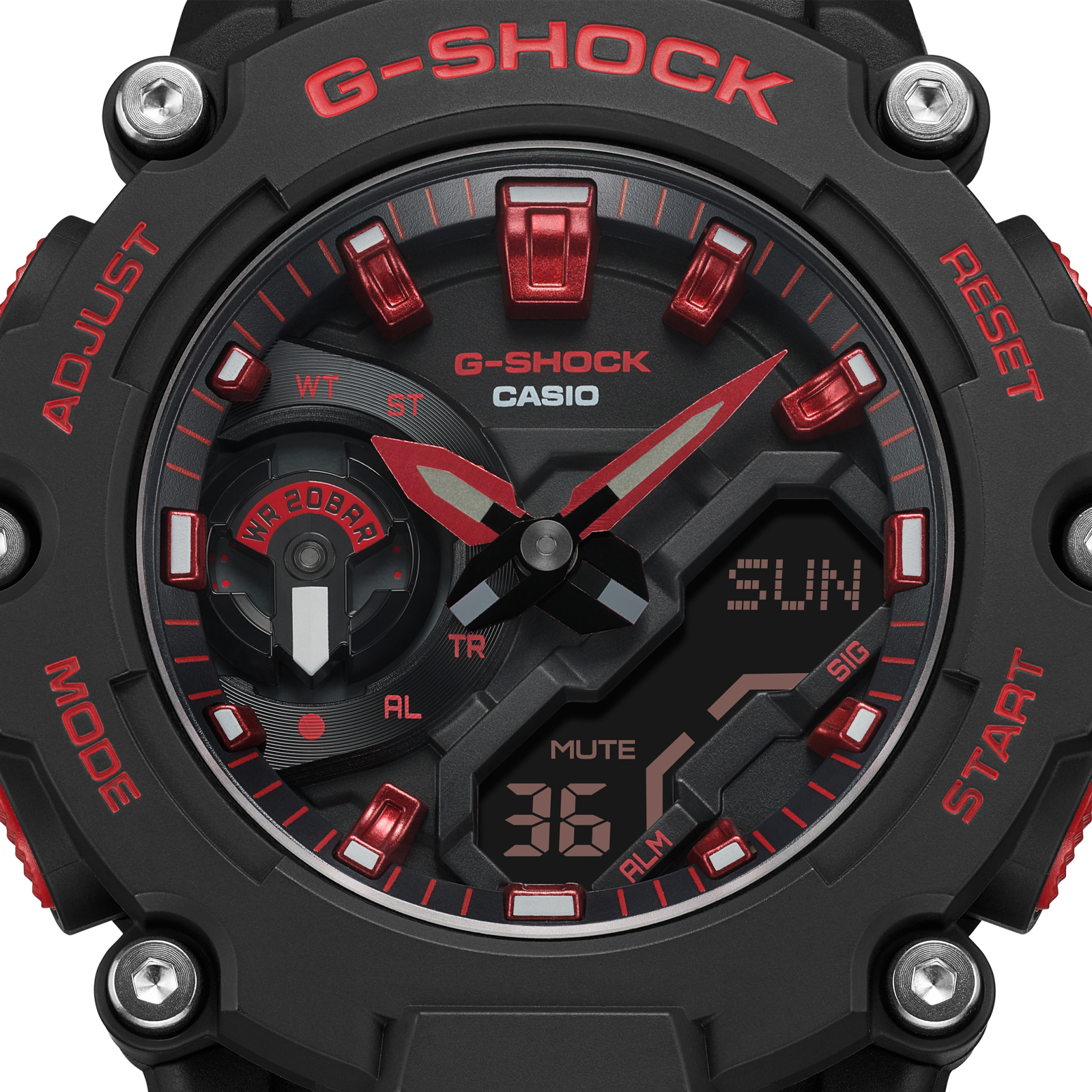 Reloj G-SHOCK GA-2200BNR-1ADR Carbono/Resina Hombre Negro