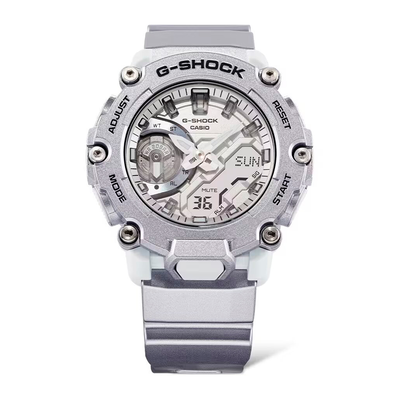 Reloj G-SHOCK GA-2200FF-8ADR Carbono/Resina Hombre Plateado