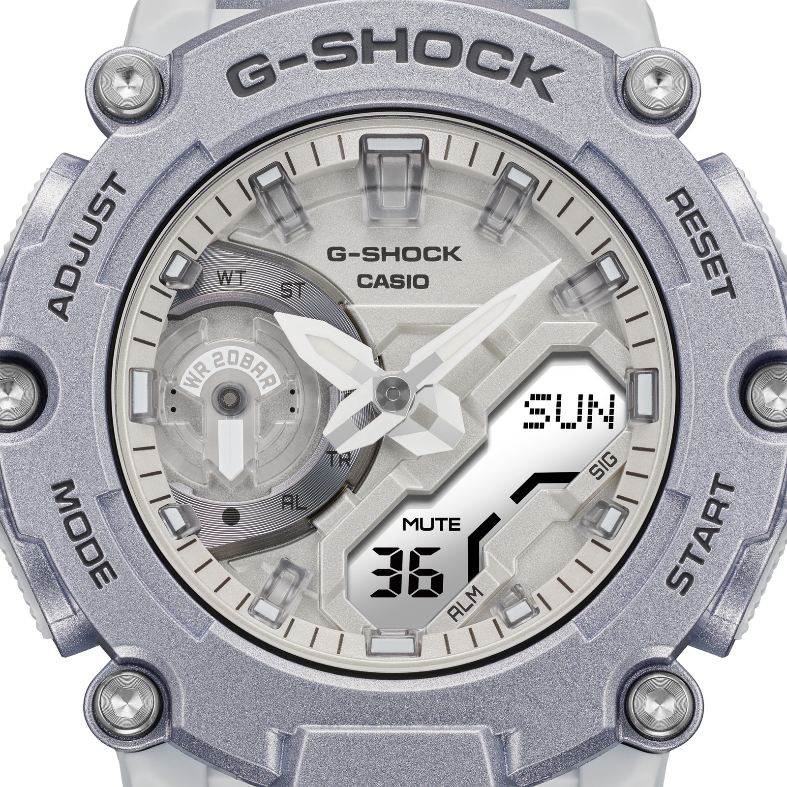 Reloj G-SHOCK GA-2200FF-8ADR Carbono/Resina Hombre Plateado