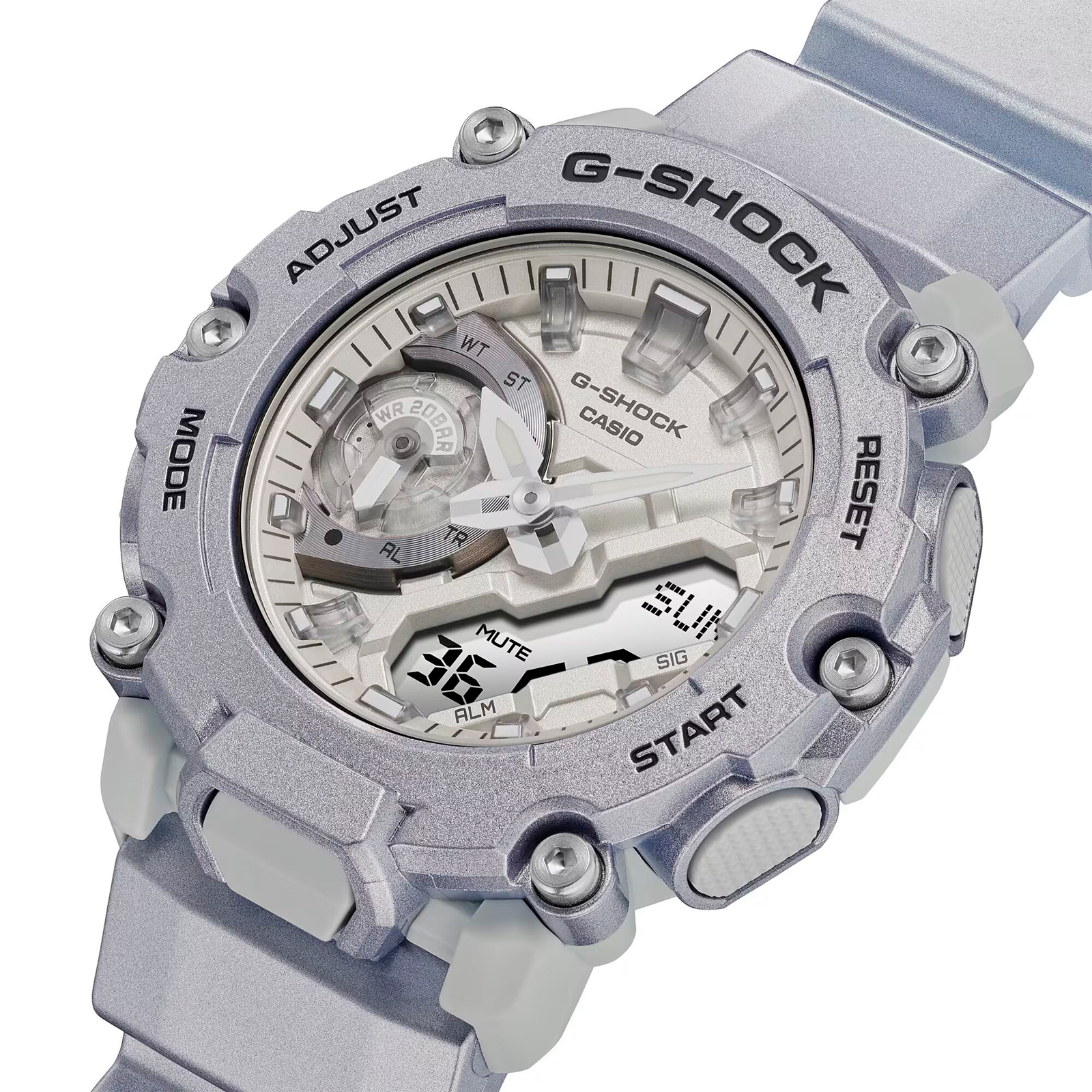 Reloj G-SHOCK GA-2200FF-8ADR Carbono/Resina Hombre Plateado