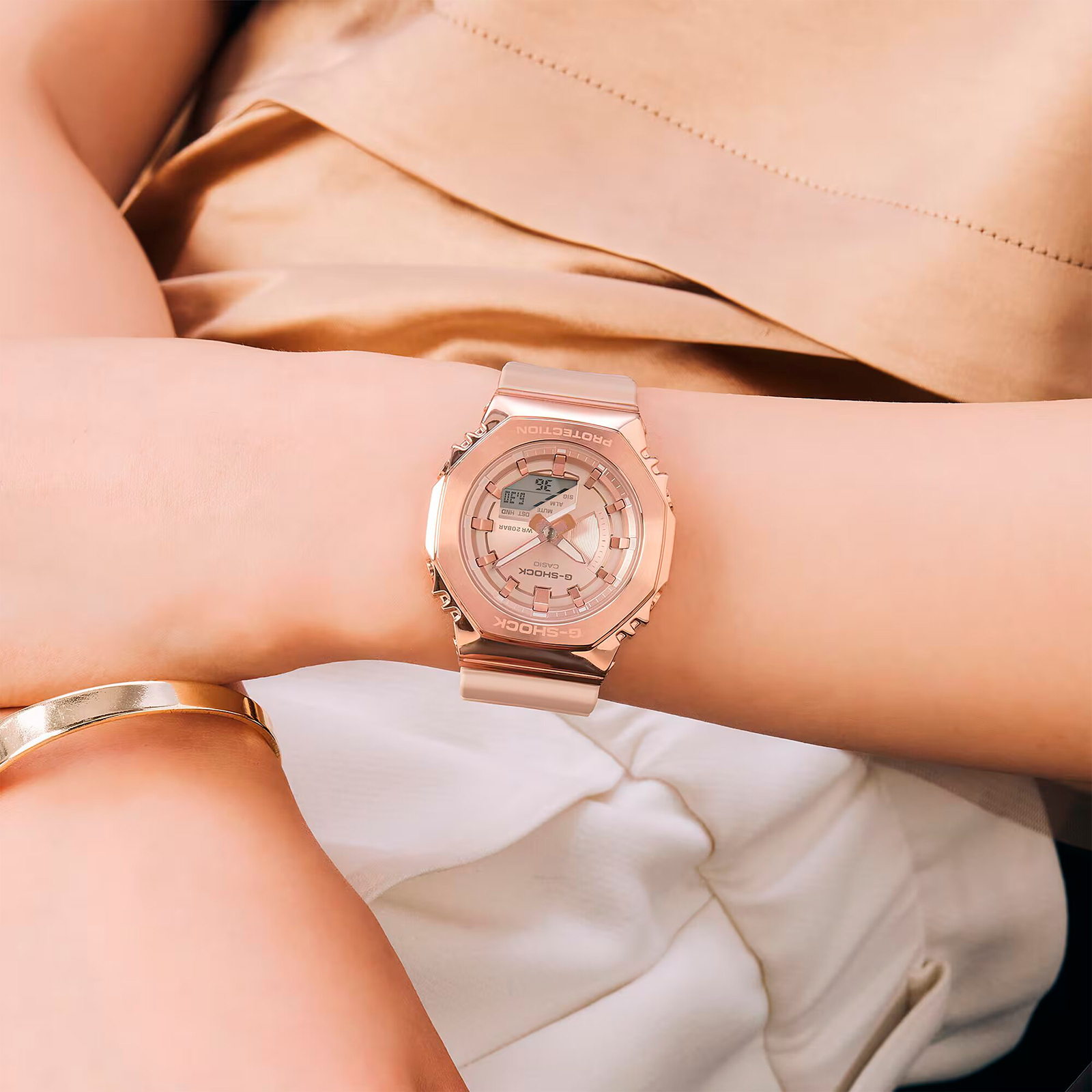 Reloj G-SHOCK GM-S2100PG-4ADR Resina/Acero Mujer Oro Rosa