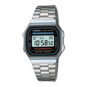 Reloj CASIO A168WA-1WDF Resina/Cromado Unisex Plateado