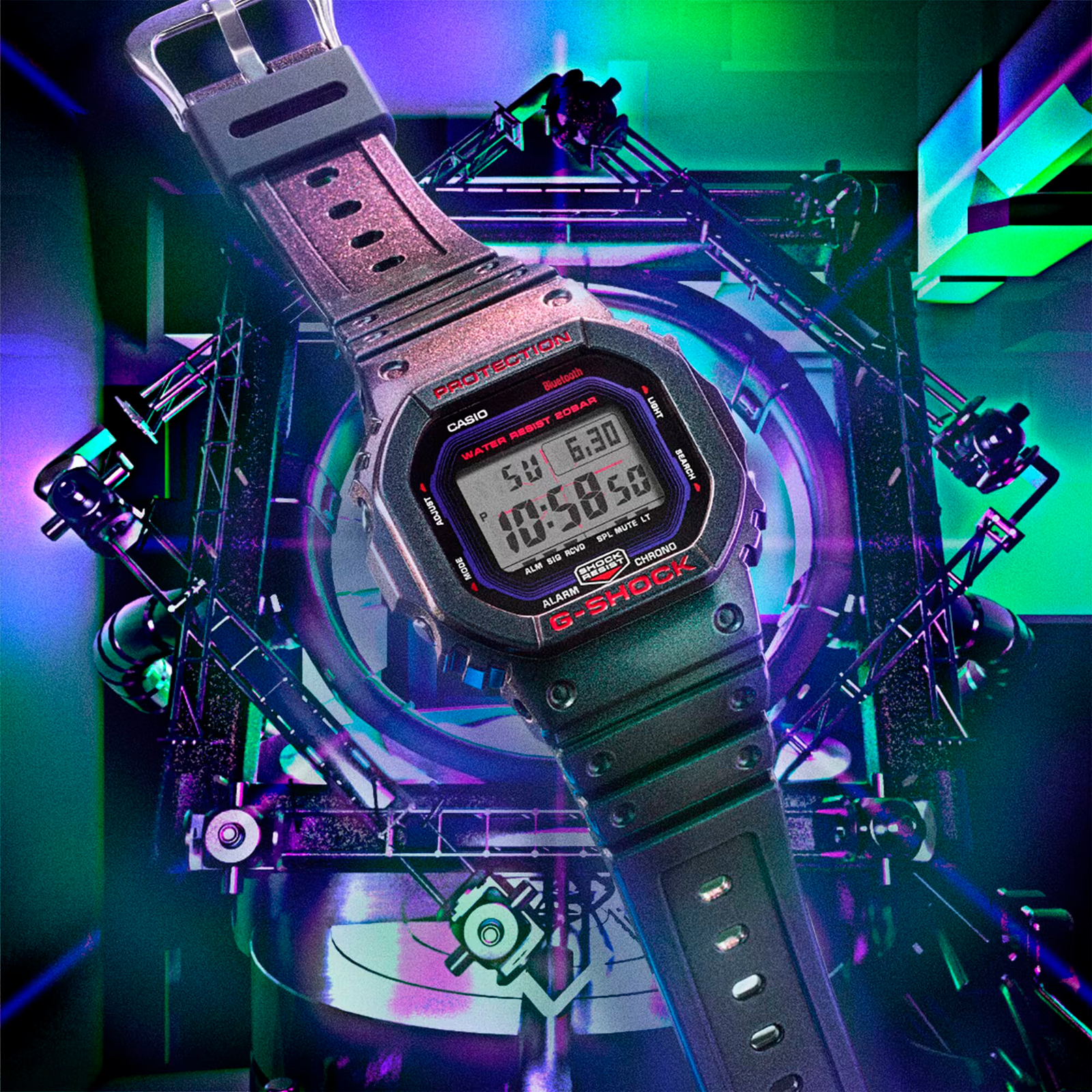 Reloj G-SHOCK DW-B5600AH-6DR Resina Hombre Purpura/Verde