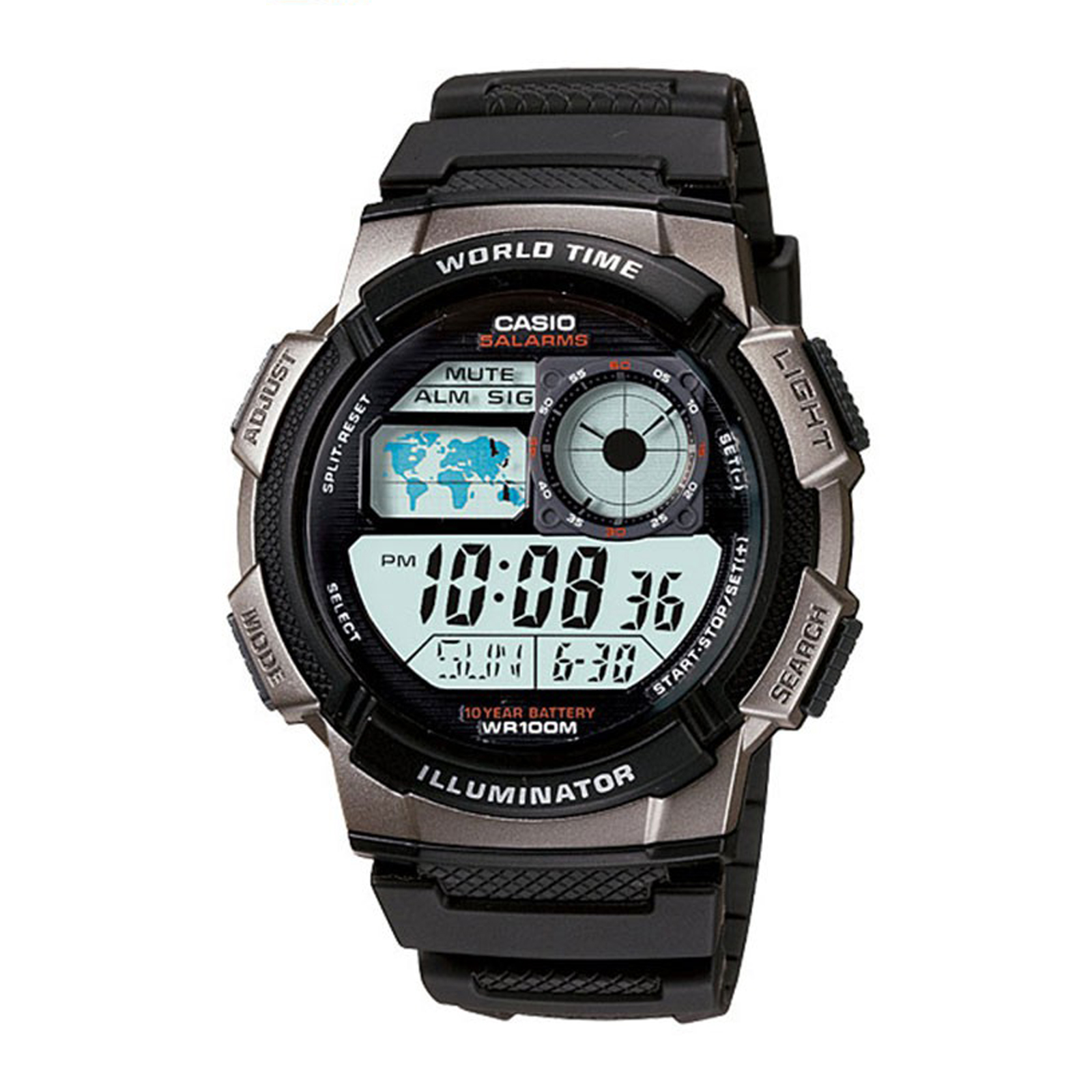 Reloj CASIO AE-1000W-1BVDF Resina Juvenil Plateado