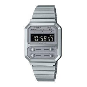 Reloj CASIO A100WE-7BDF Resina/Cromado Unisex Plateado