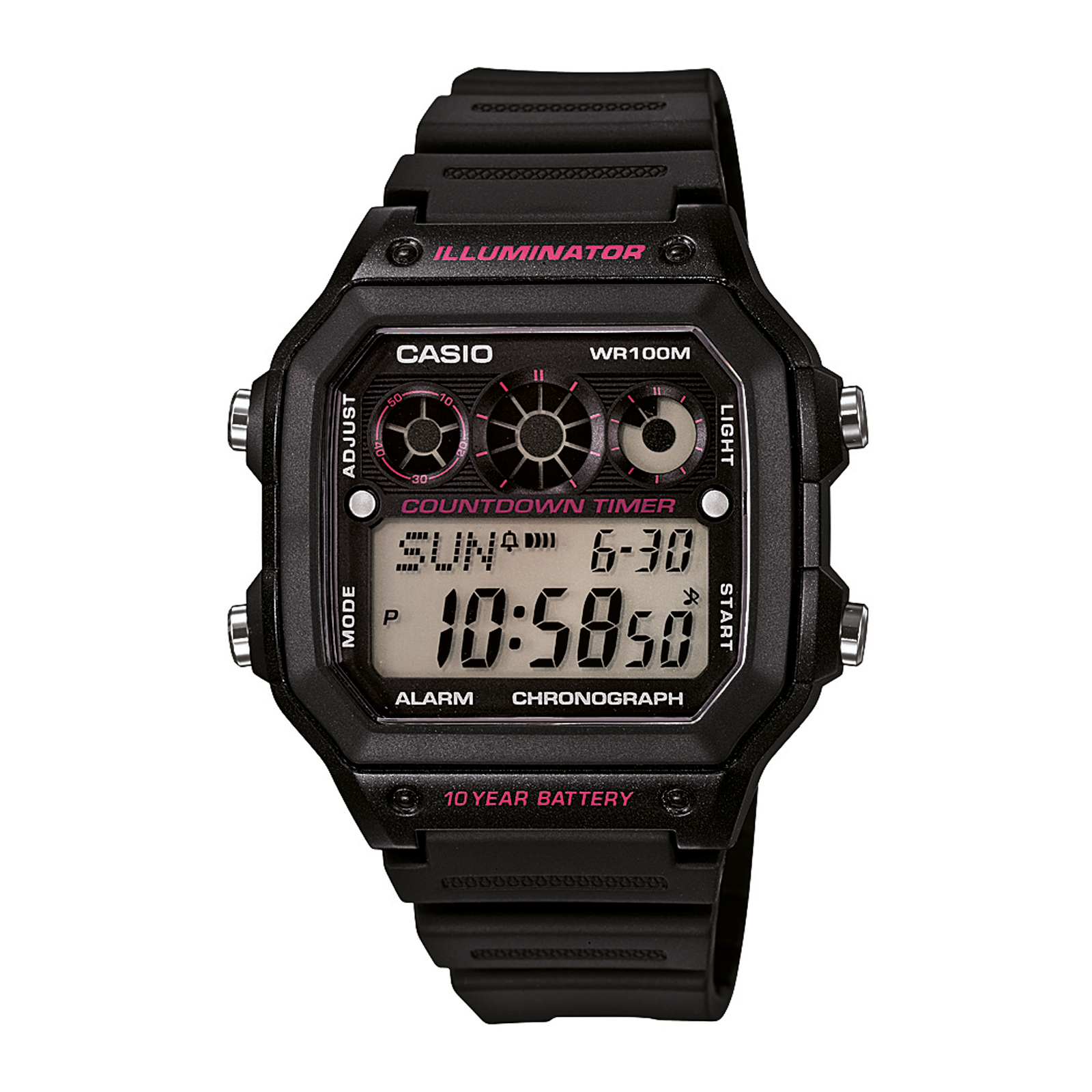 Reloj CASIO AE-1300WH-1A2VDF Resina Juvenil Negro