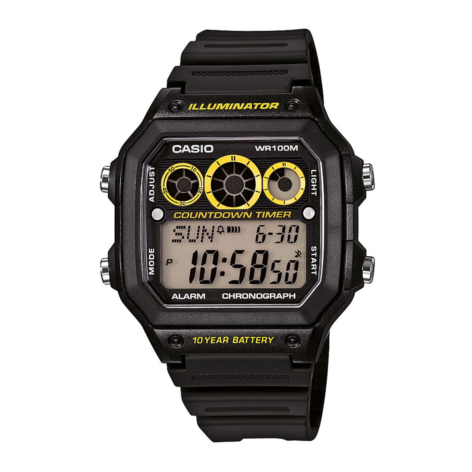 Reloj CASIO AE-1300WH-1AVDF Resina Juvenil Negro