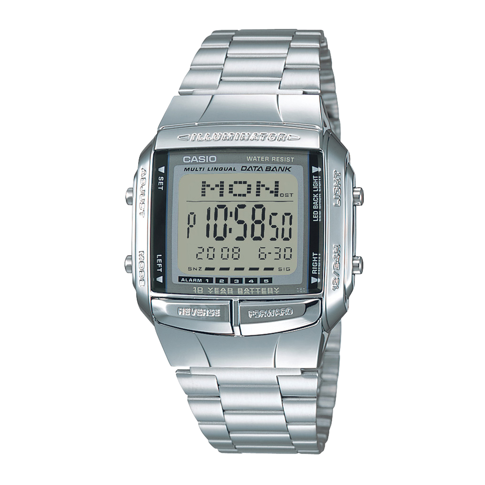 Reloj CASIO DB-360-1ADF Resina/Acero Hombre Plateado