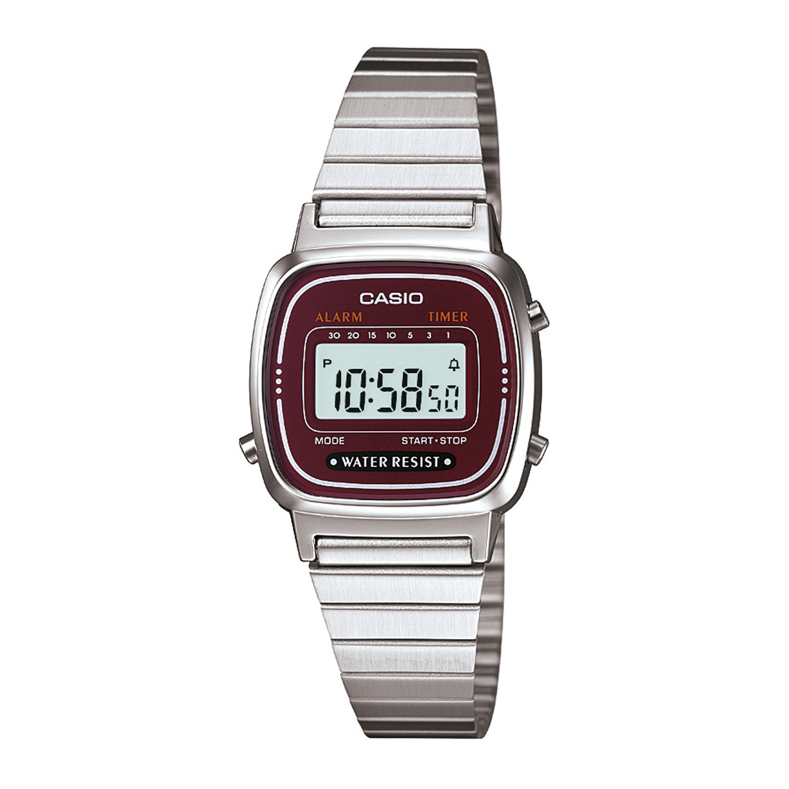 Reloj CASIO LA670WA-4DF Resina/Cromado Mujer Plateado