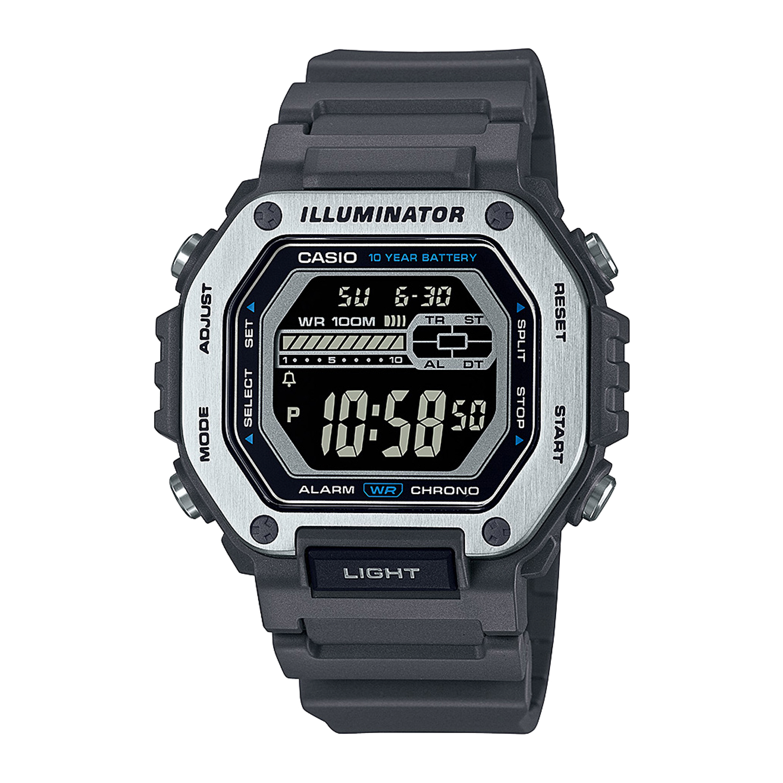 Reloj CASIO MWD-110H-8BVDF Resina/Acero Hombre Gris/Plateado