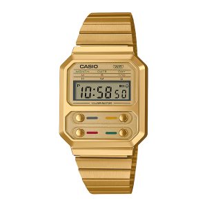 Reloj CASIO A100WEG-9ADF Resina Unisex Dorado