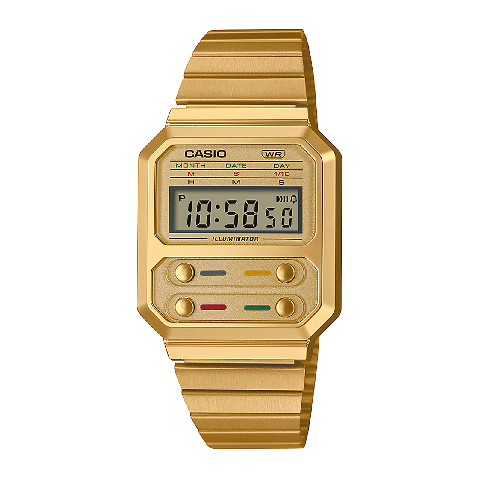 Reloj casio illuminator dorado sale