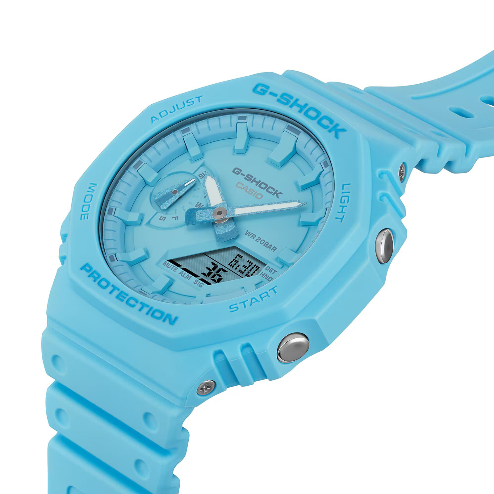 Reloj G-SHOCK GA-2100-2A2DR Carbono/Resina Hombre Turquesa