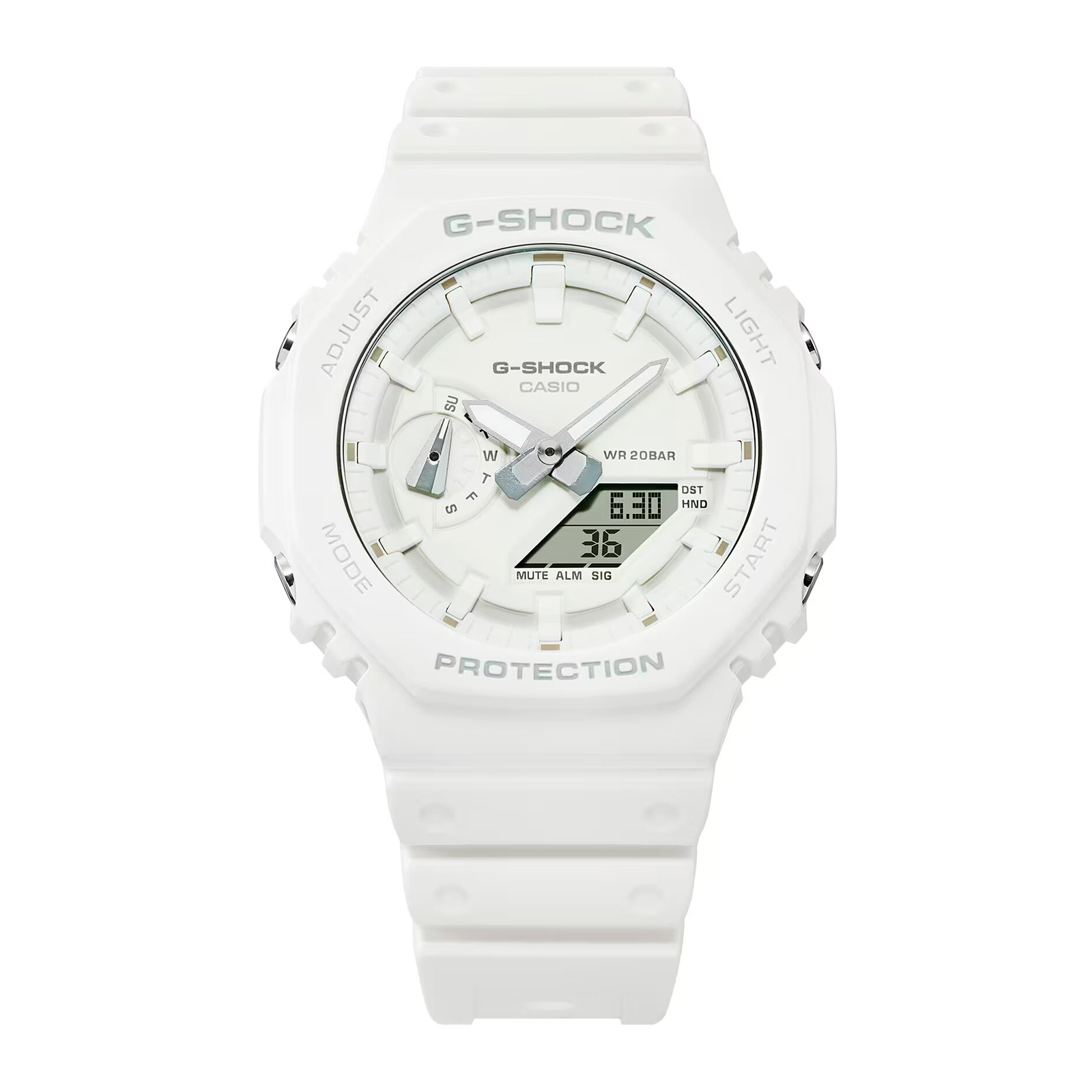 Reloj G-SHOCK GA-2100-7A7DR Carbono/Resina Hombre Blanco