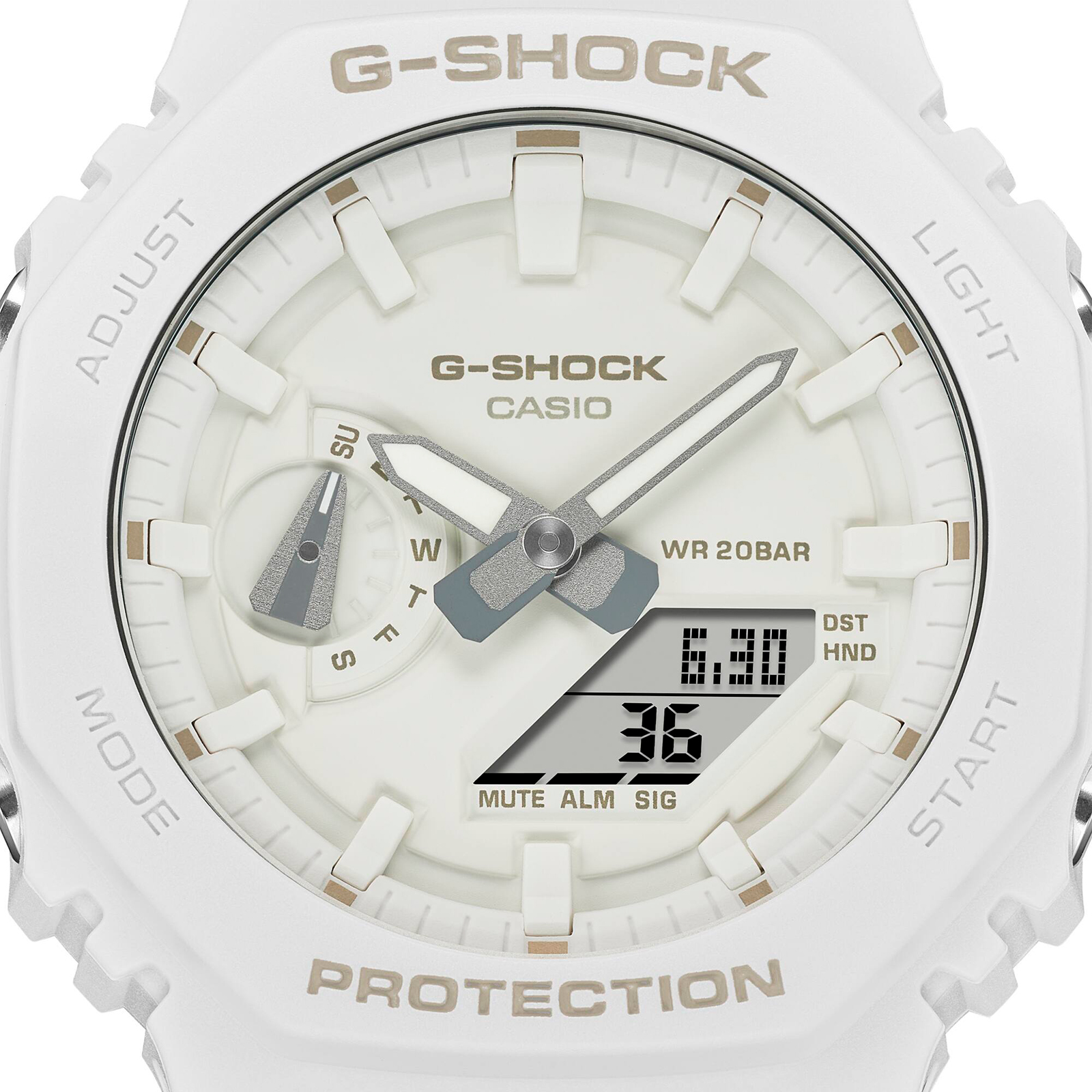 Reloj G-SHOCK GA-2100-7A7DR Carbono/Resina Hombre Blanco