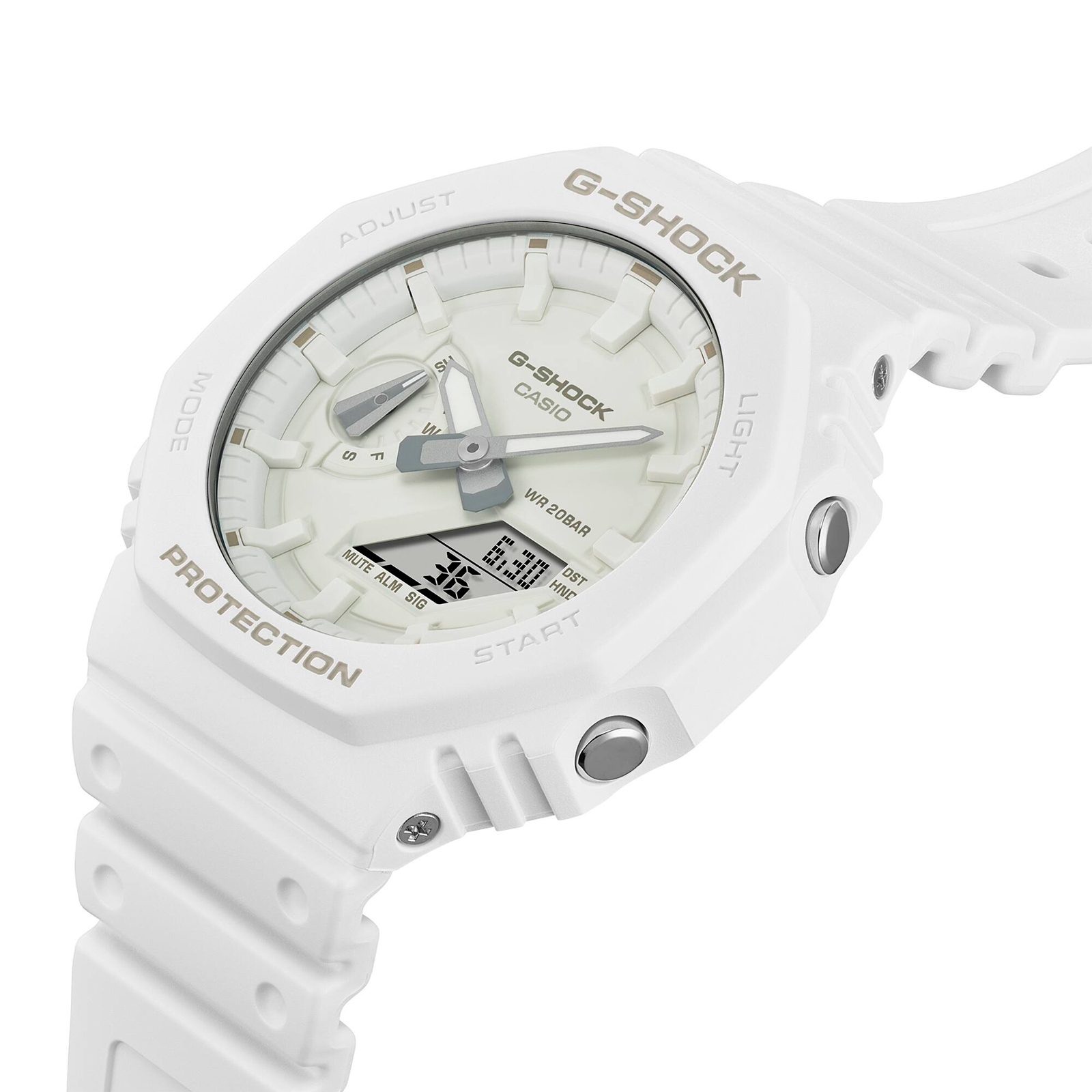 Reloj G-SHOCK GA-2100-7A7DR Carbono/Resina Hombre Blanco