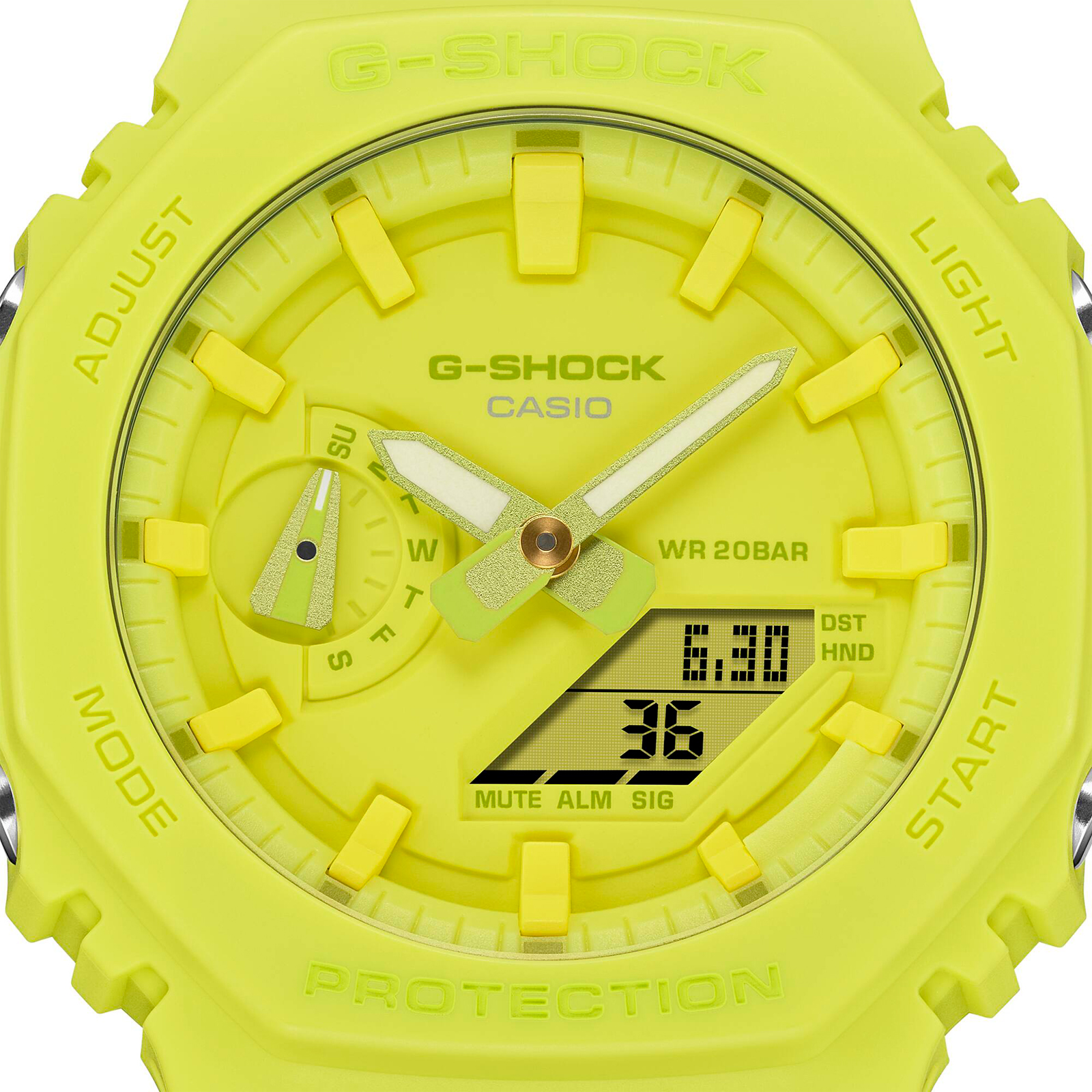 Reloj G-SHOCK GA-2100-9A9DR Carbono/Resina Hombre Amarillo