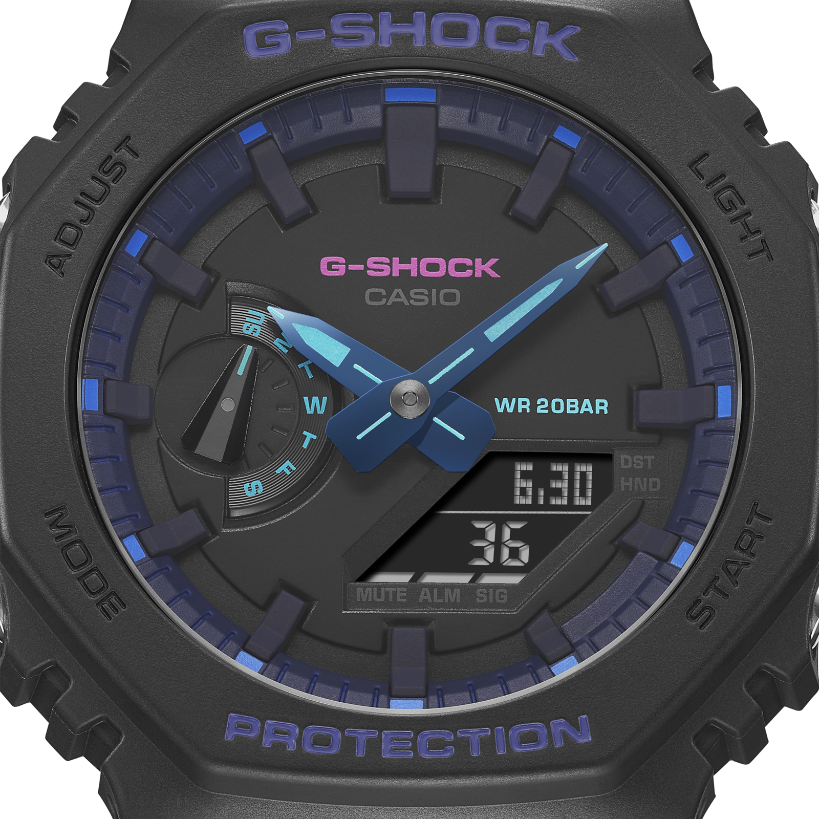 Reloj G-SHOCK GA-2100VB-1ADR Resina Hombre Negro