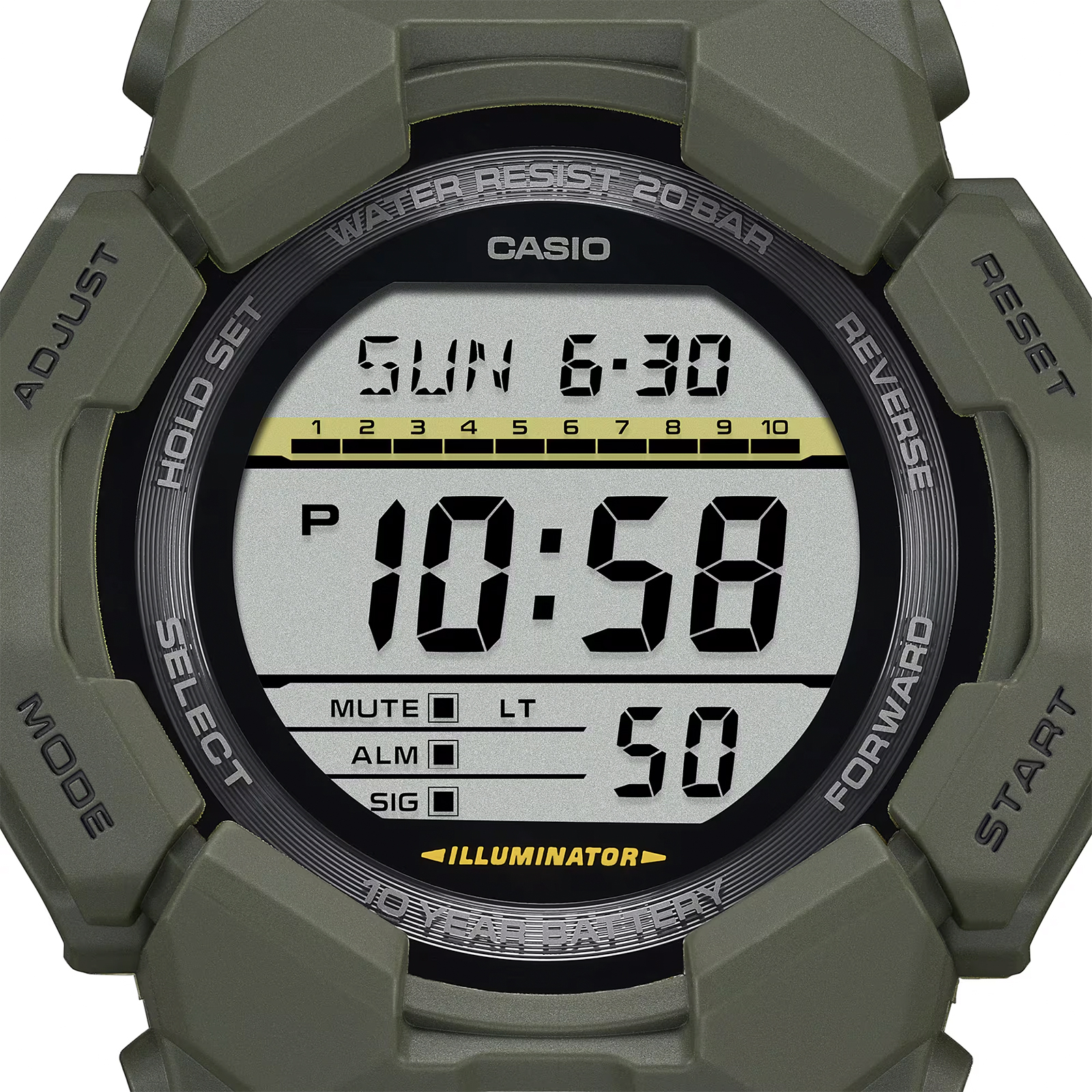 Reloj G-SHOCK GD-010-3DR Carbono/Resina Hombre Verde