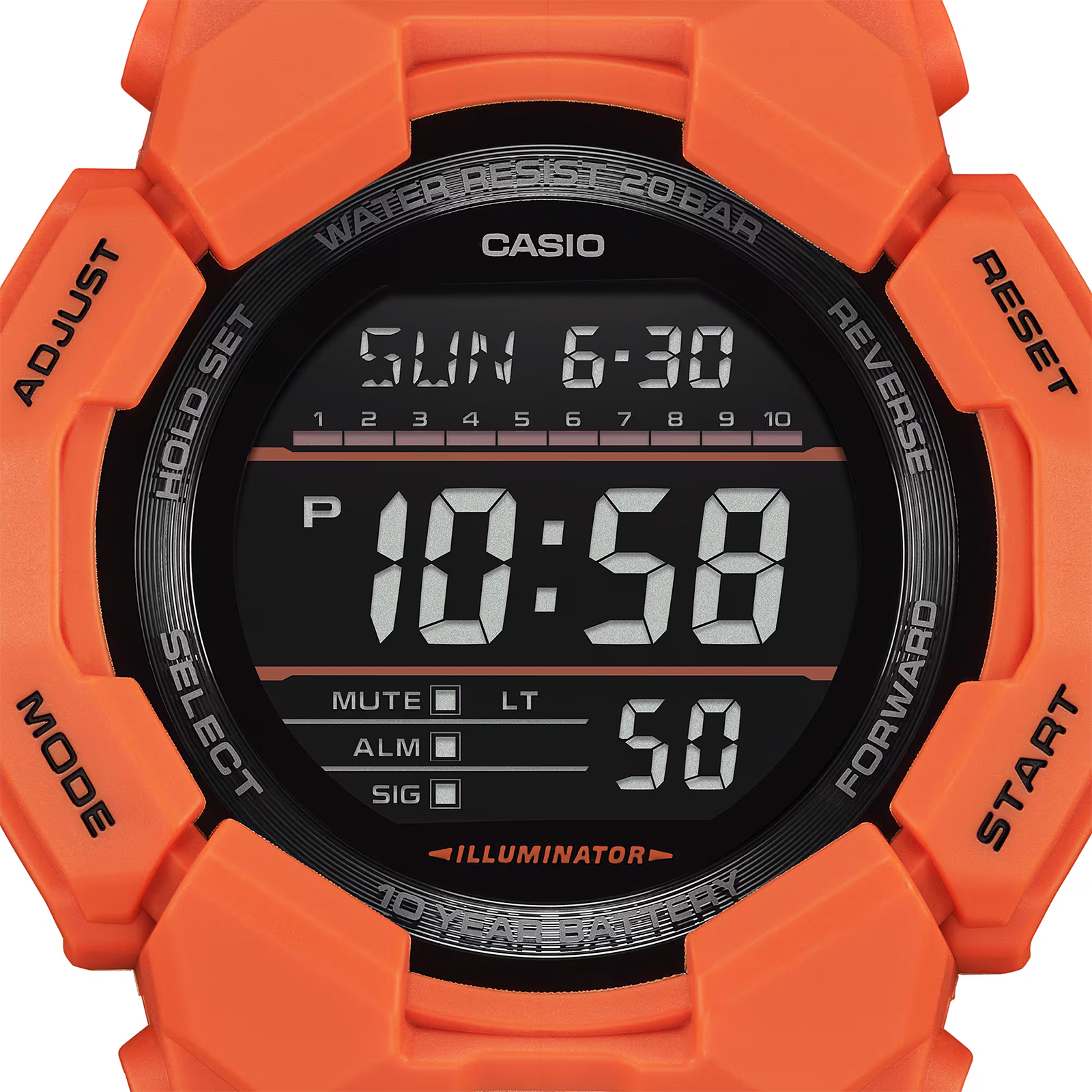 Reloj G-SHOCK GD-010-4DR Carbono/Resina Hombre Naranja