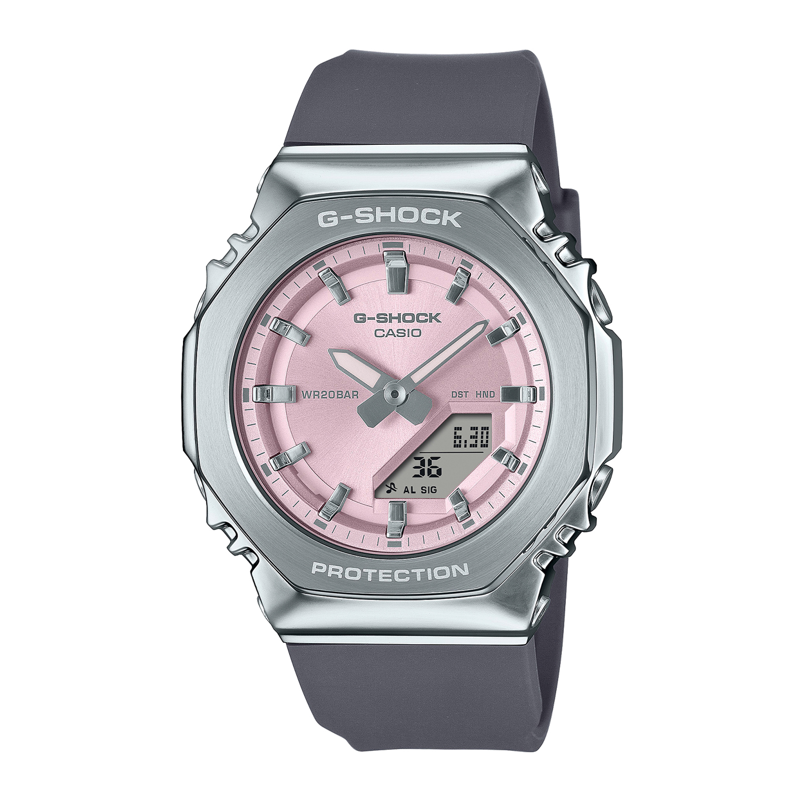 Reloj G-SHOCK GM-S2110-4ADR Resina/Acero Mujer Plateado